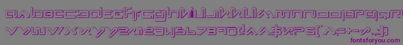 フォントXephs – 紫色のフォント、灰色の背景