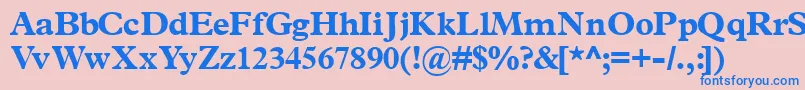 Terminusblackssk Font – Blue Fonts on Pink Background