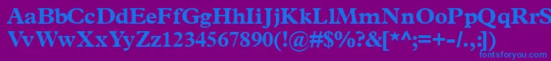 Terminusblackssk Font – Blue Fonts on Purple Background