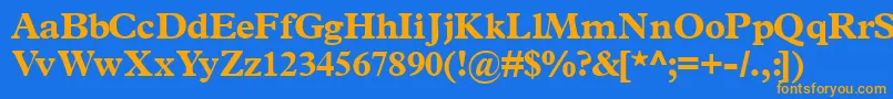 Terminusblackssk Font – Orange Fonts on Blue Background