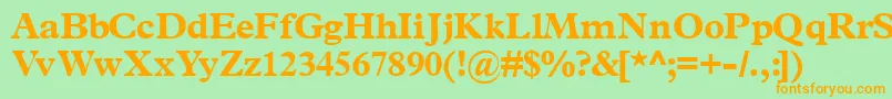 Terminusblackssk Font – Orange Fonts on Green Background