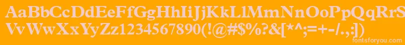 Terminusblackssk Font – Pink Fonts on Orange Background