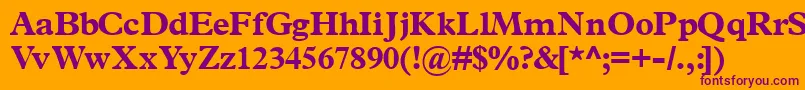 Terminusblackssk Font – Purple Fonts on Orange Background