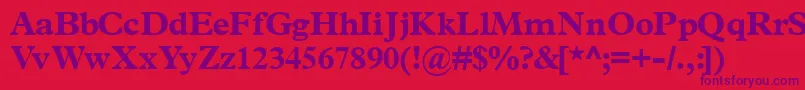 Terminusblackssk Font – Purple Fonts on Red Background