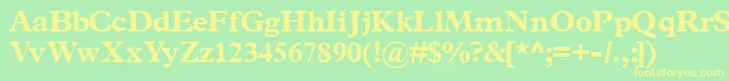 Terminusblackssk Font – Yellow Fonts on Green Background