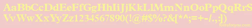 Terminusblackssk Font – Yellow Fonts on Pink Background