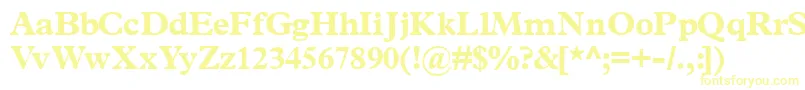 Terminusblackssk Font – Yellow Fonts on White Background