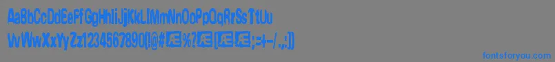 フォントYonder – 灰色の背景に青い文字