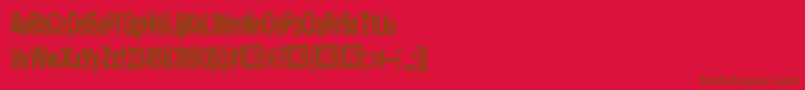 Yonder Font – Brown Fonts on Red Background