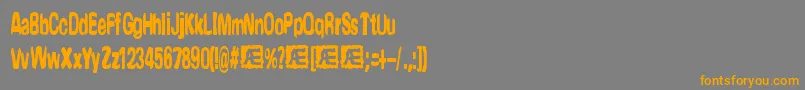 Yonder Font – Orange Fonts on Gray Background