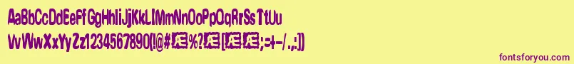 Yonder Font – Purple Fonts on Yellow Background