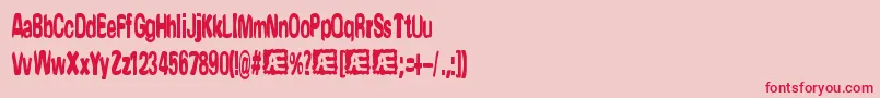 Yonder Font – Red Fonts on Pink Background