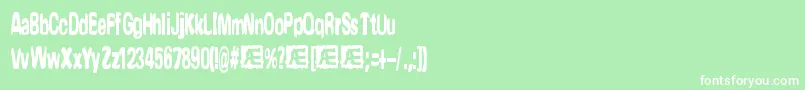 Yonder Font – White Fonts on Green Background