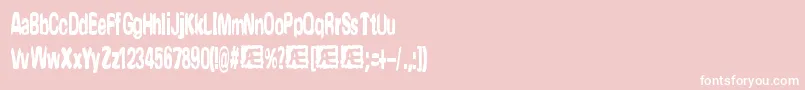 Yonder Font – White Fonts on Pink Background