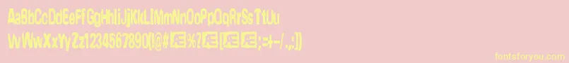 Yonder Font – Yellow Fonts on Pink Background