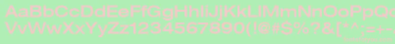 Heaveneticaextd6Medsh Font – Pink Fonts on Green Background