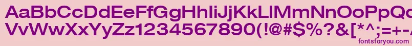 Heaveneticaextd6Medsh Font – Purple Fonts on Pink Background