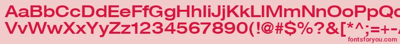 Heaveneticaextd6Medsh Font – Red Fonts on Pink Background