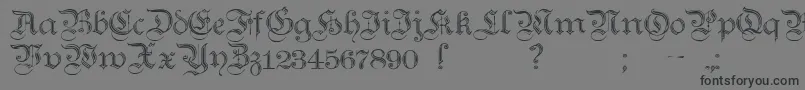 TeutonicNo2Demibold-Schriftart – Schwarze Schriften auf grauem Hintergrund