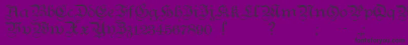 Fonte TeutonicNo2Demibold – fontes pretas em um fundo violeta