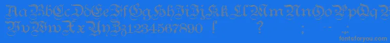 Шрифт TeutonicNo2Demibold – серые шрифты на синем фоне