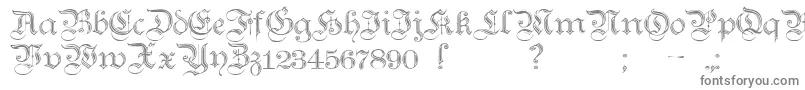 フォントTeutonicNo2Demibold – 白い背景に灰色の文字