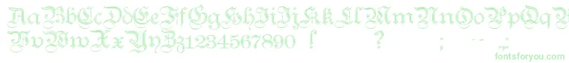 TeutonicNo2Demibold-Schriftart – Grüne Schriften auf weißem Hintergrund
