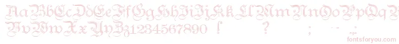 Шрифт TeutonicNo2Demibold – розовые шрифты на белом фоне