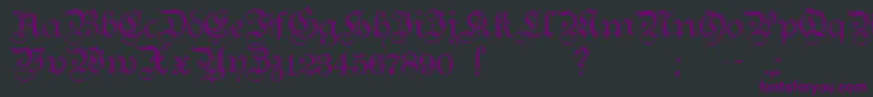 Шрифт TeutonicNo2Demibold – фиолетовые шрифты на чёрном фоне