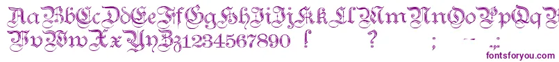 TeutonicNo2Demibold Font – Purple Fonts on White Background