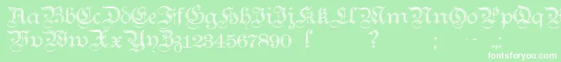 Шрифт TeutonicNo2Demibold – белые шрифты на зелёном фоне