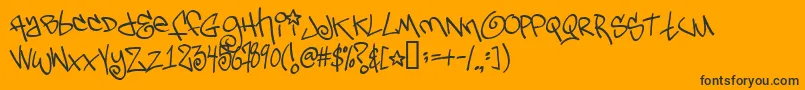Tagsxtreme2 Font – Black Fonts on Orange Background