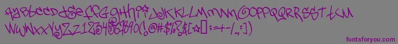 Tagsxtreme2 Font – Purple Fonts on Gray Background