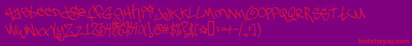 Tagsxtreme2 Font – Red Fonts on Purple Background
