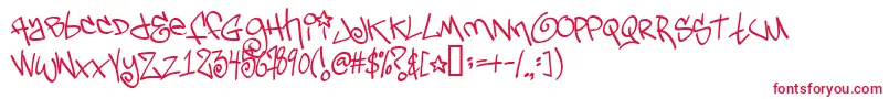 Tagsxtreme2 Font – Red Fonts on White Background