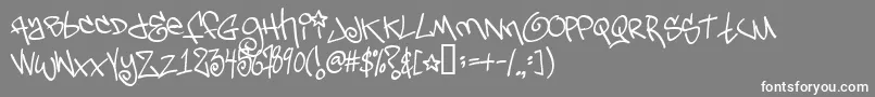 Tagsxtreme2 Font – White Fonts on Gray Background