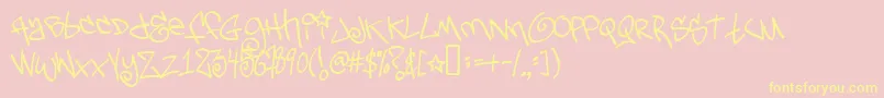 Tagsxtreme2 Font – Yellow Fonts on Pink Background