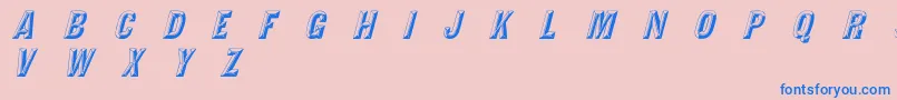 TejaratchiItalic Font – Blue Fonts on Pink Background