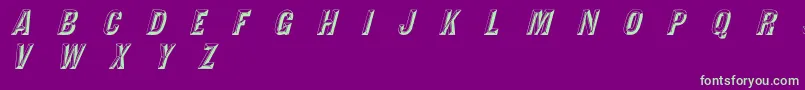 TejaratchiItalic Font – Green Fonts on Purple Background