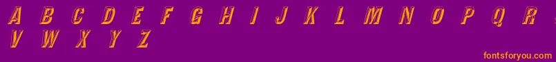 TejaratchiItalic Font – Orange Fonts on Purple Background