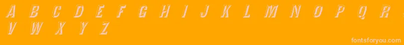 TejaratchiItalic Font – Pink Fonts on Orange Background