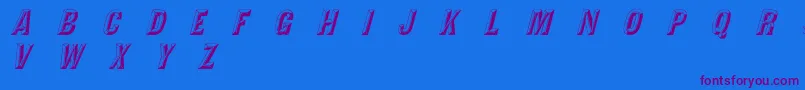 TejaratchiItalic Font – Purple Fonts on Blue Background