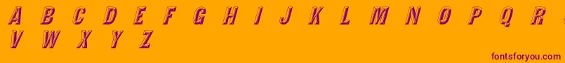 TejaratchiItalic Font – Purple Fonts on Orange Background