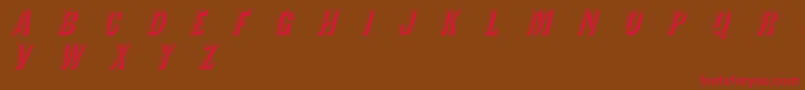 TejaratchiItalic Font – Red Fonts on Brown Background