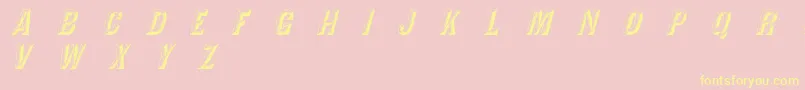 fuente TejaratchiItalic – Fuentes Amarillas Sobre Fondo Rosa