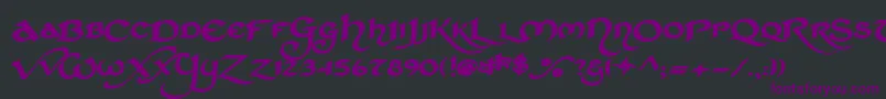 Weitere Informationen zur Stched-Schriftart Stched-Schriftart – Violette Schriften auf schwarzem Hintergrund