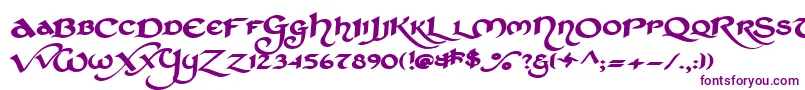 Czcionka Stched – fioletowe czcionki