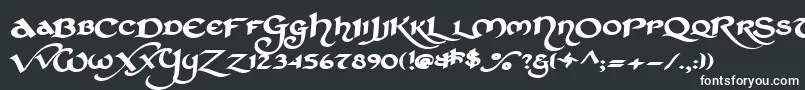 Stched Font – White Fonts on Black Background