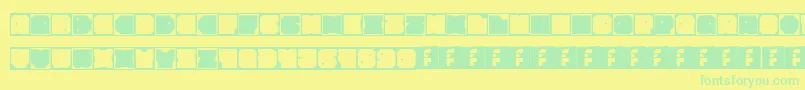 AntiBiased Font – Green Fonts on Yellow Background