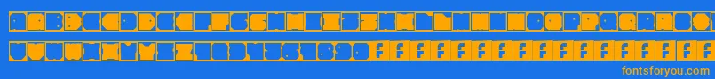 AntiBiased Font – Orange Fonts on Blue Background